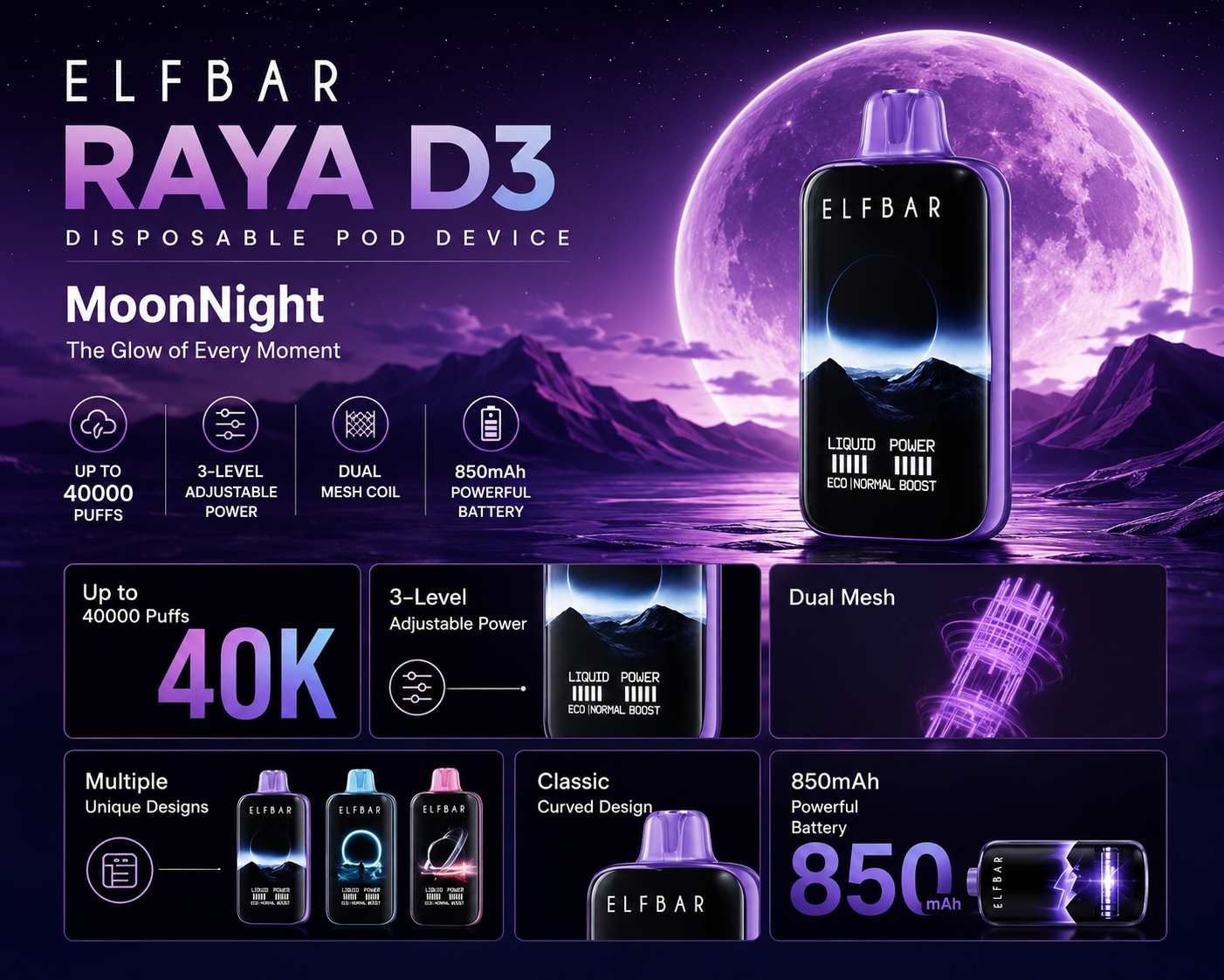 Elfbar RAYA D3 All Flavors Disposable — buy Elf Bar disposable online in Delhi NCR